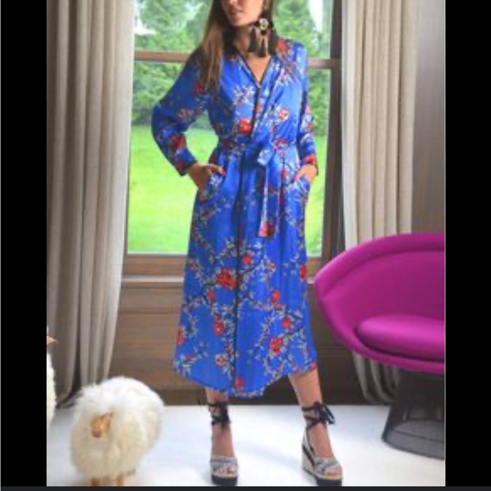 LoboRosa Pomegranate Wrap Dress Medium